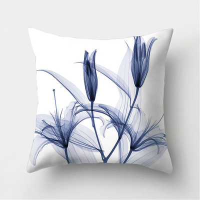 Akvarell lillemustriga dekoratiivne padjapüür Padjapüür Polüester padjakate padjapadi Diivan Dekoor Padjapüür 40x40