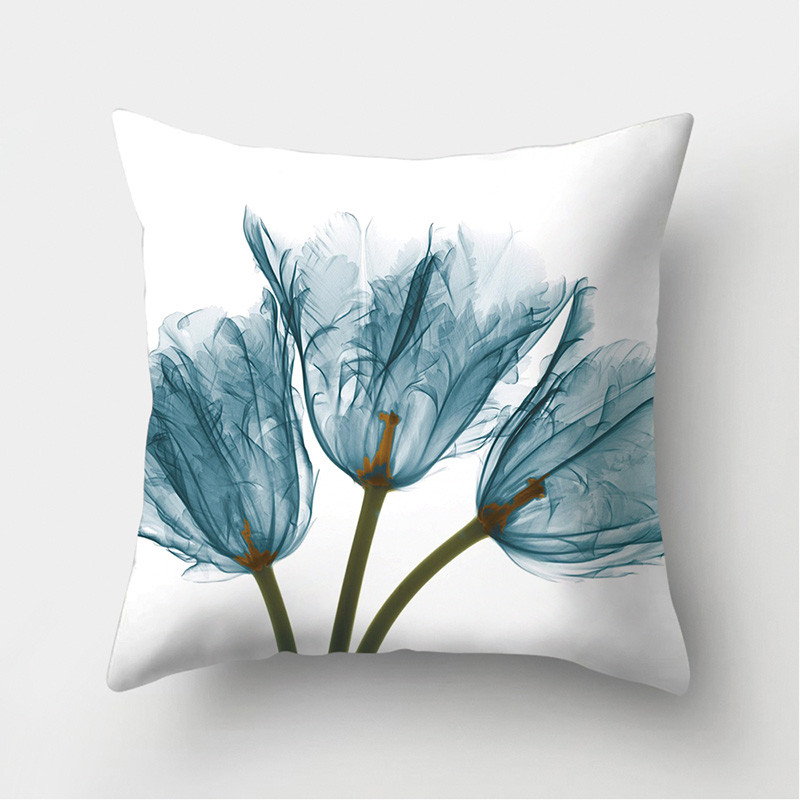 Akvarell lillemustriga dekoratiivne padjapüür Padjapüür Polüester padjakate padjapadi Diivan Dekoor Padjapüür 40x40