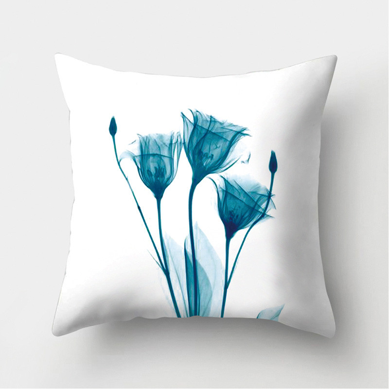 Akvarell lillemustriga dekoratiivne padjapüür Padjapüür Polüester padjakate padjapadi Diivan Dekoor Padjapüür 40x40