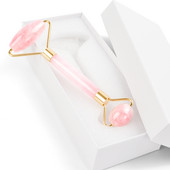 Rózsakvarc Jade Roller Gua Sha Archenger Természetes gua sha Mute Roller Bőrápoló Eszközök Masszírozó szemekhez Nyak Test Izom
