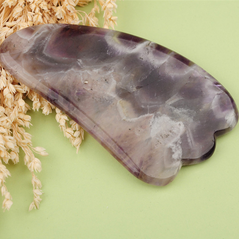 Amethyst Jade Roller Gua Sha Set Masaj de îngrijire a pielii pentru frumusețea feței Guasha Guasha Screper Facial Roller Masaj Slăbire corporală