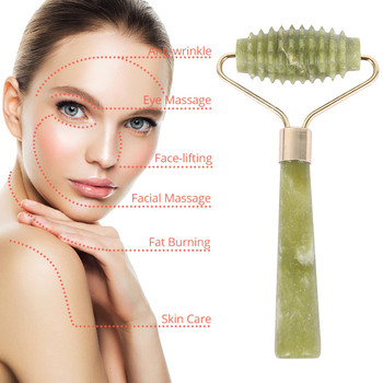 Jade Roller Stone Μασάζ προσώπου Roller Skincare Tool for Face Eye Face Neck Natural Massager Beauty Slimming Roller με πέτρες νεφρίτη