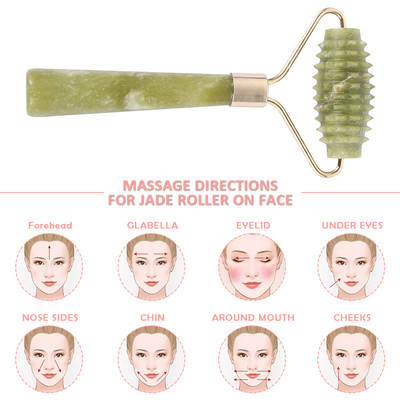 Jade Roller Stone arcmasszázs görgős bőrápoló eszköz arcra Szem Arc Nyak Természetes Masszírozó Szépség Karcsúsító Jade Stone Roller