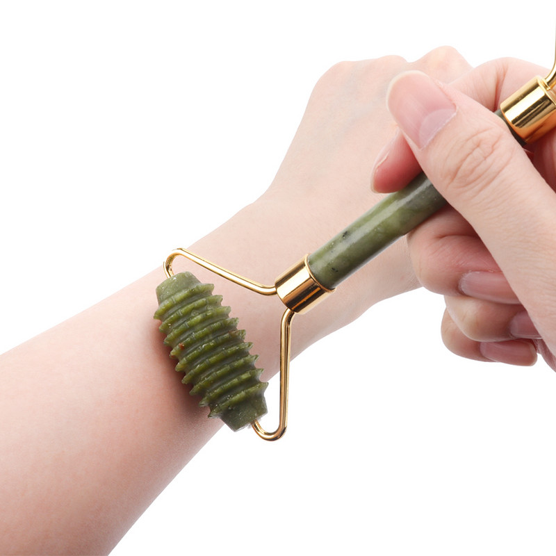 2db Xiuyu arcmasszírozó Jade Roller Gua Sha készlet Valódi természetes jade arcápoló görgő öregedésgátló arc szépség szett szemekre nyak testre