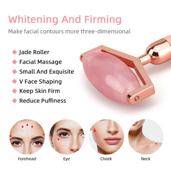 Gua Sha Jade Roller Natural Stone Facial Lift Face Body Beauty Health Skin Care Tool Масажор за лице за лице Energy Beauty Bar