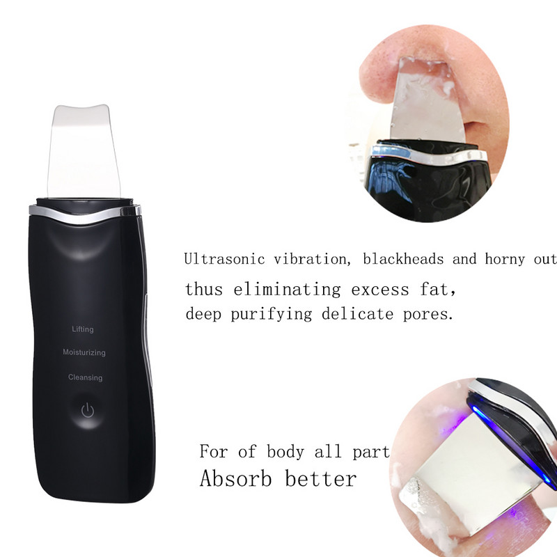 Ultrahangos bőrradír Bőr Ultrahangos Tisztító Peeling Extractor Arclifting Hámlasztó Mélytisztító Beauty Apparátus