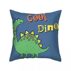Fiú ajándék rajzfilm dinoszaurusz párnahuzat Vicces dinó párnahuzat lakberendezési hálószoba nappaliba 18x18 hüvelykes párnahuzat