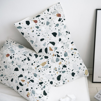 Prilagođena jastučnica Jastučnica 50x70 50x75 50x80 70x70 Ukrasna jastučnica Posteljina od crnog mramora za vjenčanje Drop Shipping