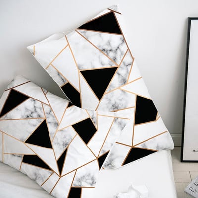 Prilagođena jastučnica Jastučnica 50x70 50x75 50x80 70x70 Ukrasna jastučnica Posteljina od crnog mramora za vjenčanje Drop Shipping