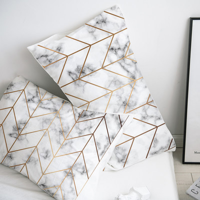 Prilagođena jastučnica Jastučnica 50x70 50x75 50x80 70x70 Ukrasna jastučnica Posteljina od crnog mramora za vjenčanje Drop Shipping