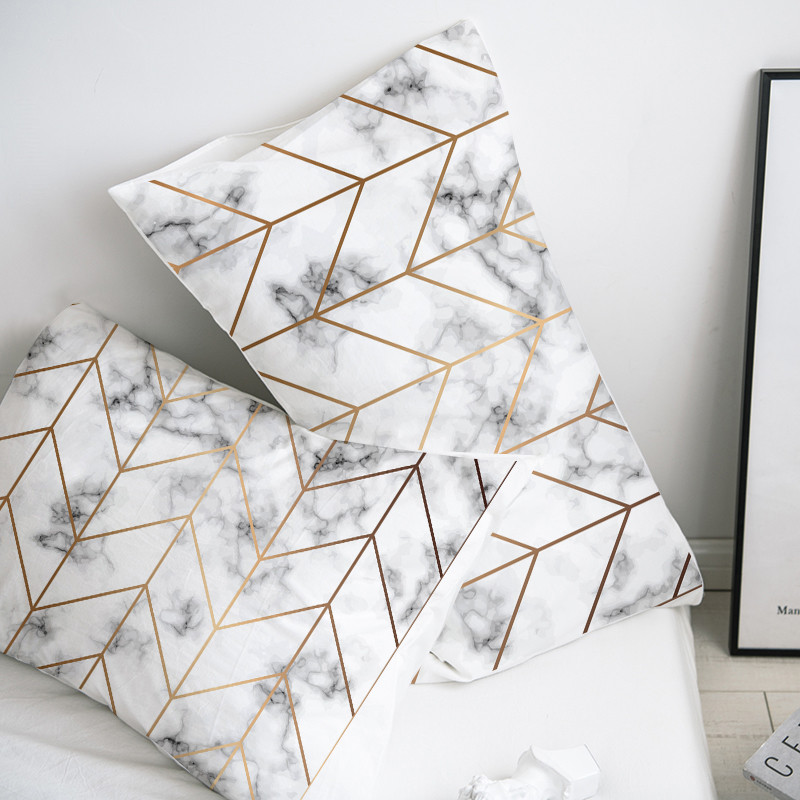 Prilagođena jastučnica Jastučnica 50x70 50x75 50x80 70x70 Ukrasna jastučnica Posteljina od crnog mramora za vjenčanje Drop Shipping