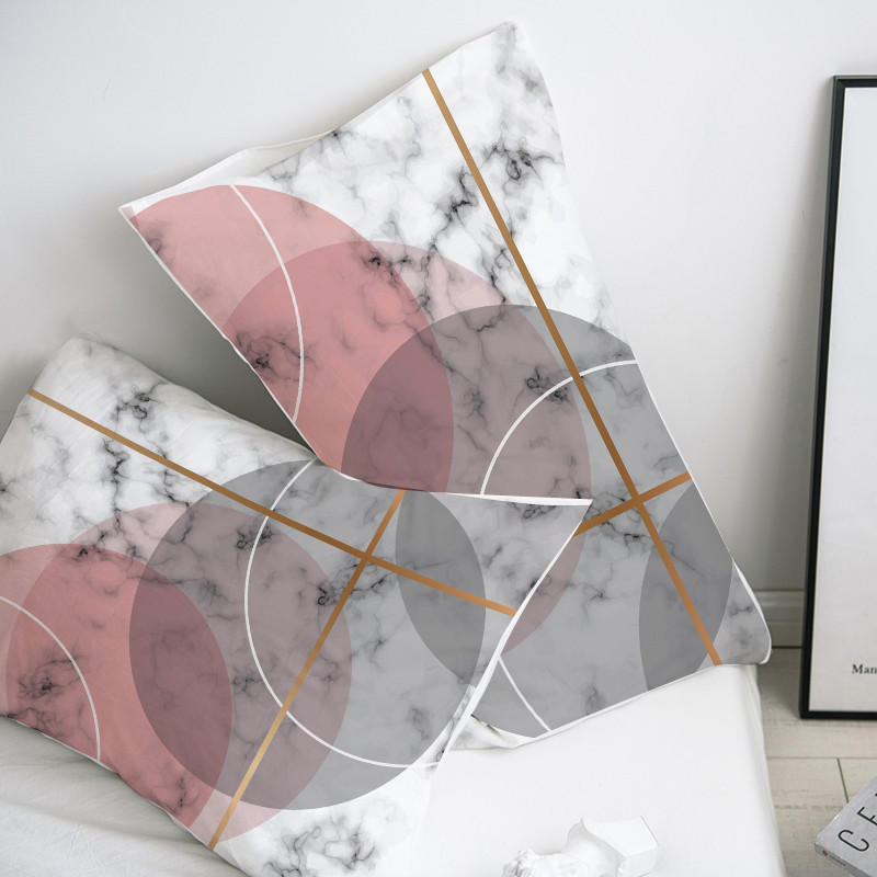 Prilagođena jastučnica Jastučnica 50x70 50x75 50x80 70x70 Ukrasna jastučnica Posteljina od crnog mramora za vjenčanje Drop Shipping