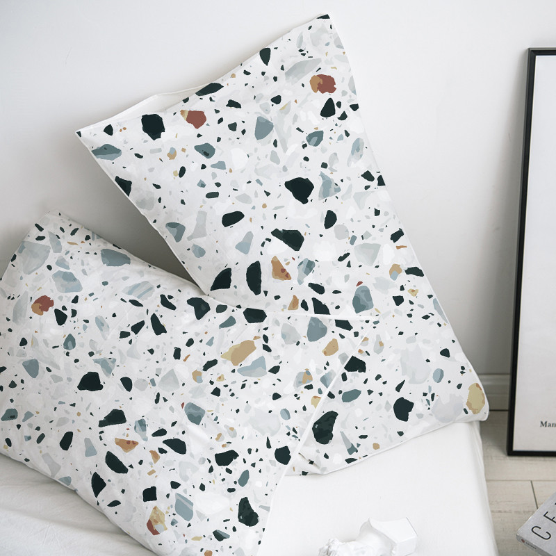 Prilagođena jastučnica Jastučnica 50x70 50x75 50x80 70x70 Ukrasna jastučnica Posteljina od crnog mramora za vjenčanje Drop Shipping