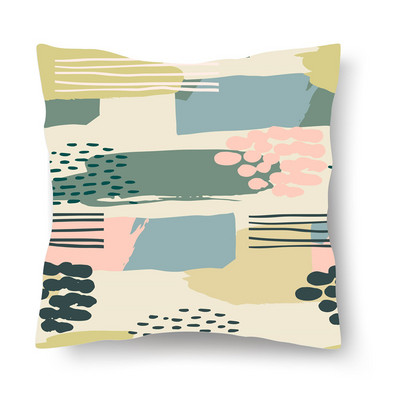 Jastučnica s tropskim biljkama Prilagodljive kratke plišane jastučnice Jastučnica za automobil od kože breskve, navlaka za krevet