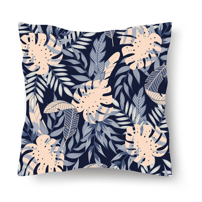 Jastučnica s tropskim biljkama Prilagodljive kratke plišane jastučnice Jastučnica za automobil od kože breskve, navlaka za krevet