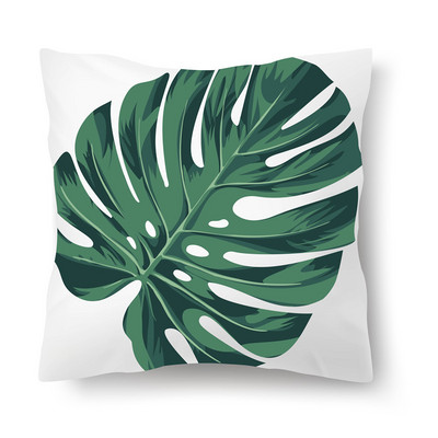 Jastučnica s tropskim biljkama Prilagodljive kratke plišane jastučnice Jastučnica za automobil od kože breskve, navlaka za krevet