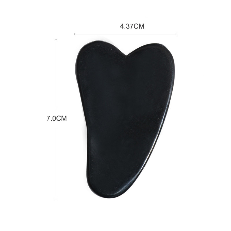 3 vnt Obsidian Natural Jade Roller veido masažuoklis Gua Sha rinkinys kūno guašo grandiklis veidui Jade masažuoklis veido pakėlimas Gua Sha akmuo