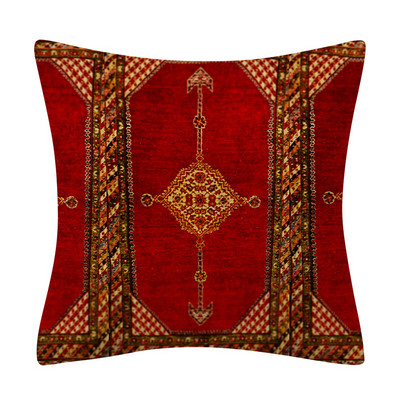 Față de pernă etnică indiană Față de pernă boemă roșie Morty Interior pentru decorațiuni interioare Perne decorative pentru canapea elegantă 40x40 45x45