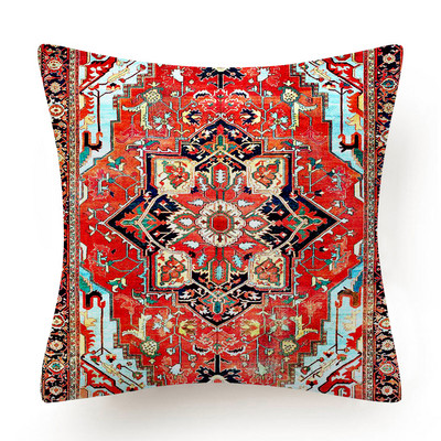 Față de pernă etnică indiană Față de pernă boemă roșie Morty Interior pentru decorațiuni interioare Perne decorative pentru canapea elegantă 40x40 45x45