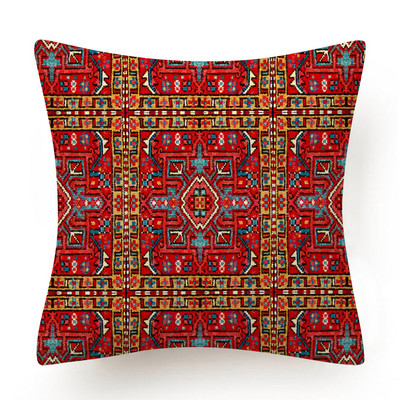 Față de pernă etnică indiană Față de pernă boemă roșie Morty Interior pentru decorațiuni interioare Perne decorative pentru canapea elegantă 40x40 45x45