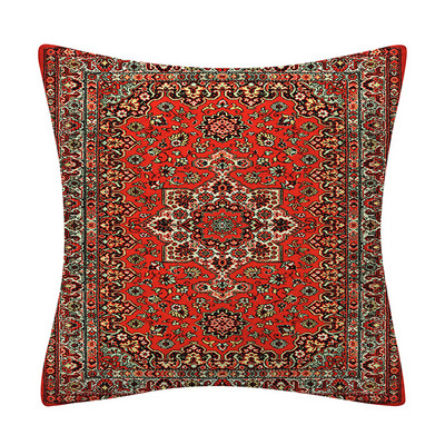 Față de pernă etnică indiană Față de pernă boemă roșie Morty Interior pentru decorațiuni interioare Perne decorative pentru canapea elegantă 40x40 45x45