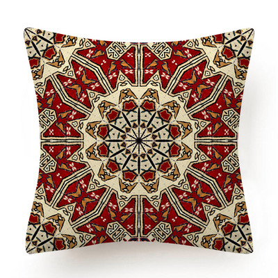 Față de pernă etnică indiană Față de pernă boemă roșie Morty Interior pentru decorațiuni interioare Perne decorative pentru canapea elegantă 40x40 45x45