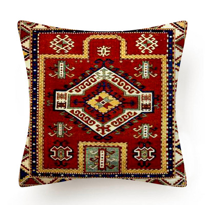 Față de pernă etnică indiană Față de pernă boemă roșie Morty Interior pentru decorațiuni interioare Perne decorative pentru canapea elegantă 40x40 45x45
