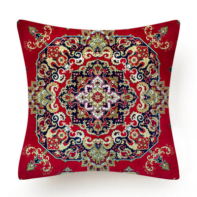 Față de pernă etnică indiană Față de pernă boemă roșie Morty Interior pentru decorațiuni interioare Perne decorative pentru canapea elegantă 40x40 45x45