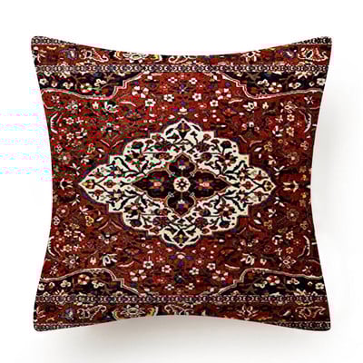 Față de pernă etnică indiană Față de pernă boemă roșie Morty Interior pentru decorațiuni interioare Perne decorative pentru canapea elegantă 40x40 45x45