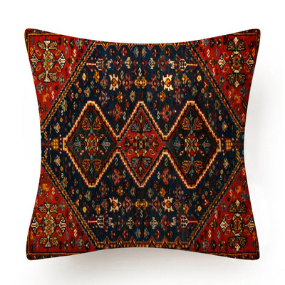 Față de pernă etnică indiană Față de pernă boemă roșie Morty Interior pentru decorațiuni interioare Perne decorative pentru canapea elegantă 40x40 45x45