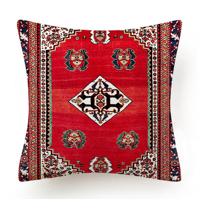 Față de pernă etnică indiană Față de pernă boemă roșie Morty Interior pentru decorațiuni interioare Perne decorative pentru canapea elegantă 40x40 45x45