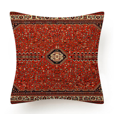 Față de pernă etnică indiană Față de pernă boemă roșie Morty Interior pentru decorațiuni interioare Perne decorative pentru canapea elegantă 40x40 45x45