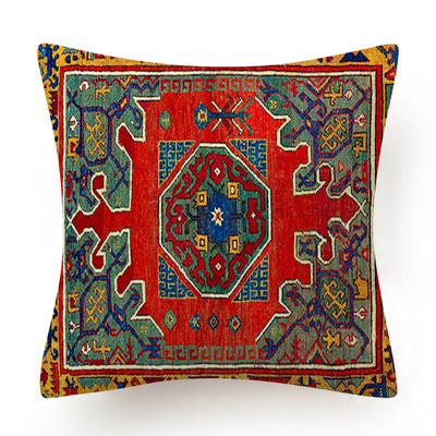 Față de pernă etnică indiană Față de pernă boemă roșie Morty Interior pentru decorațiuni interioare Perne decorative pentru canapea elegantă 40x40 45x45