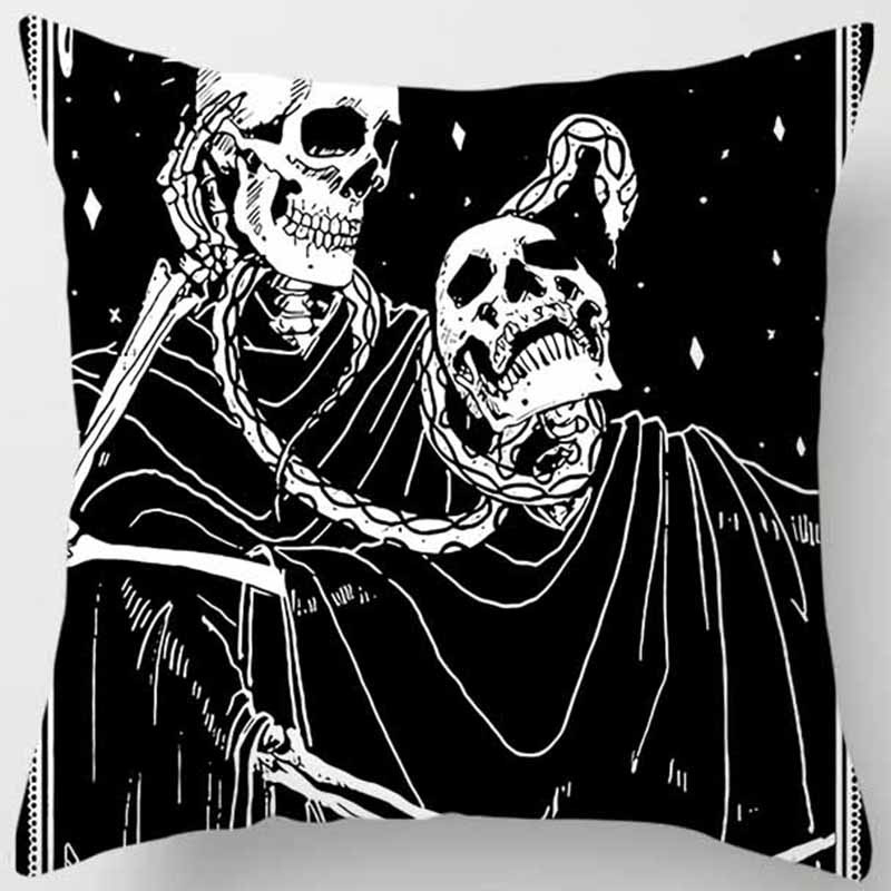 Koponya Virág Otthoni Dekor Kanapéágy Párnahuzat Nappali Dekoráció Párnahuzat Párnák Szoba Esztétika Hálószoba 45x45 cm