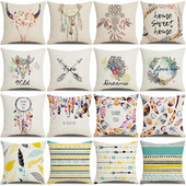 Ins Style Lanena jastučnica Boho Dream Catcher Pernate jastučnice Dekoracija za kućni kauč Navlaka za jastuke Ukras za automobil