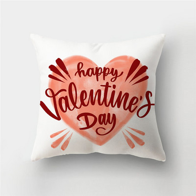Új design Valentin-napi párnahuzatok Love Heart Printing kanapé párna párnahuzatok 45x45cm poliészter párnahuzat lakberendezés