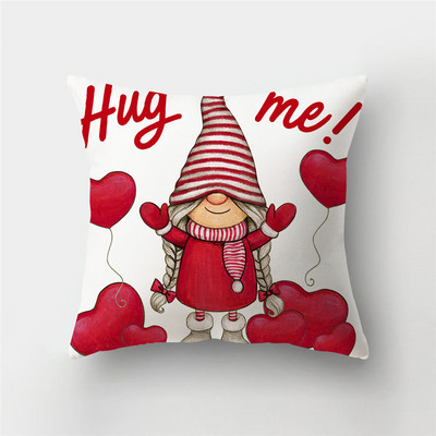 Új design Valentin-napi párnahuzatok Love Heart Printing kanapé párna párnahuzatok 45x45cm poliészter párnahuzat lakberendezés