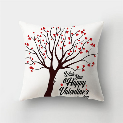 Új design Valentin-napi párnahuzatok Love Heart Printing kanapé párna párnahuzatok 45x45cm poliészter párnahuzat lakberendezés