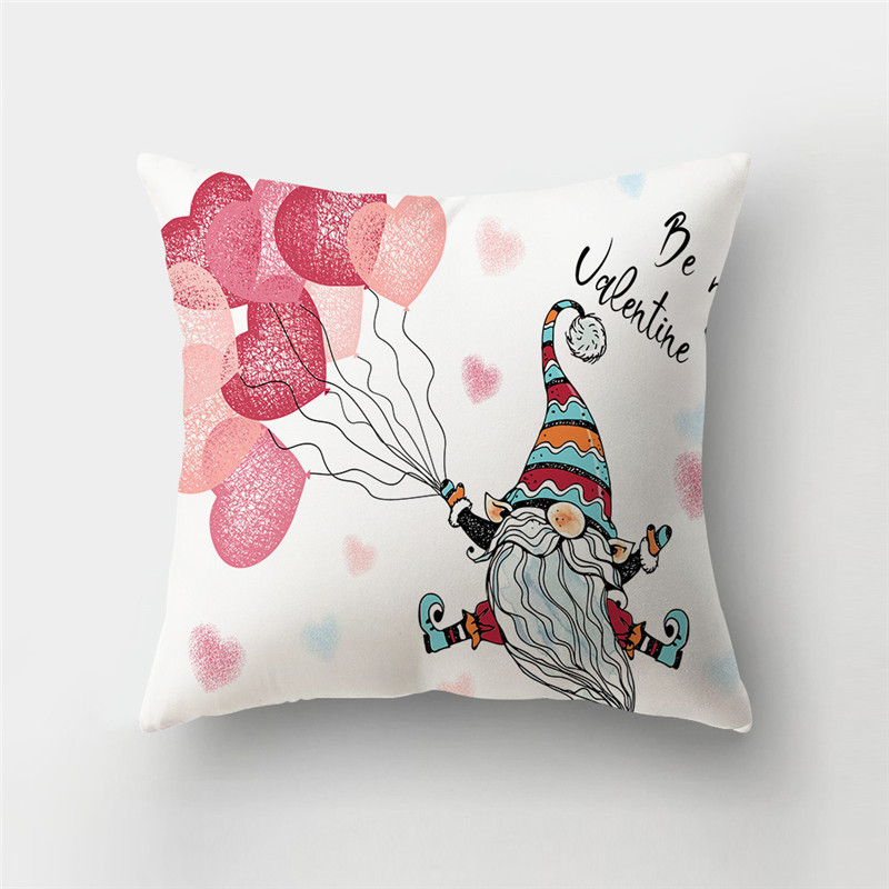Új design Valentin-napi párnahuzatok Love Heart Printing kanapé párna párnahuzatok 45x45cm poliészter párnahuzat lakberendezés