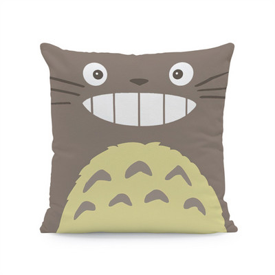 Japán anime Vicces Happy Cat párnahuzat dekoráció otthon Hatalmas cica dekoratív párnahuzatok otthoni dekoráció esztétika 40x40 45x45