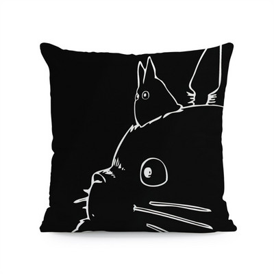 Japán anime Vicces Happy Cat párnahuzat dekoráció otthon Hatalmas cica dekoratív párnahuzatok otthoni dekoráció esztétika 40x40 45x45