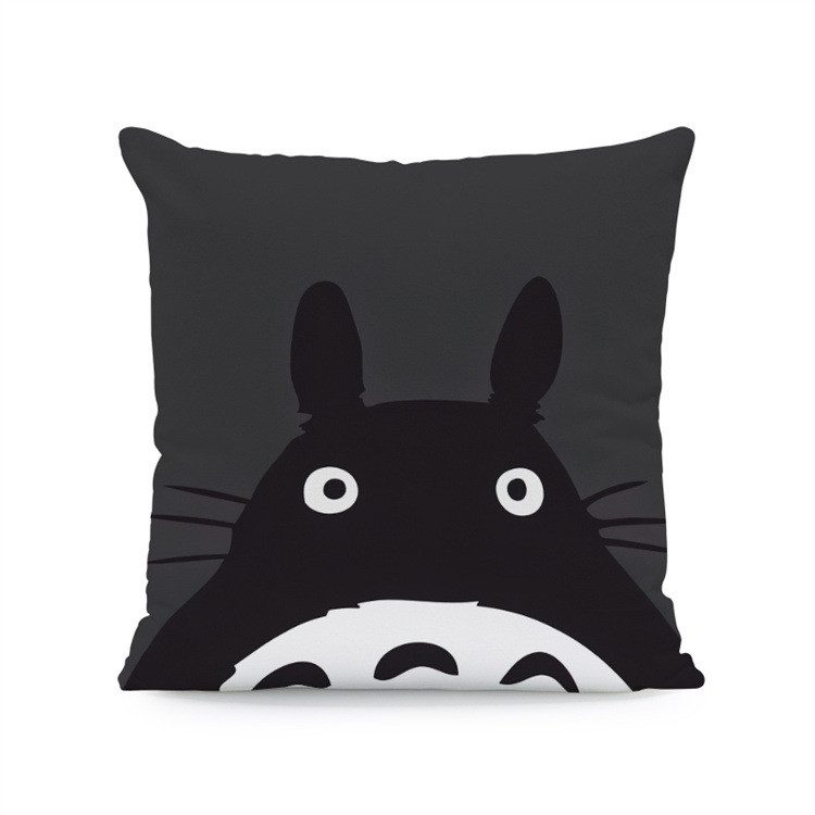 Japán anime Vicces Happy Cat párnahuzat dekoráció otthon Hatalmas cica dekoratív párnahuzatok otthoni dekoráció esztétika 40x40 45x45