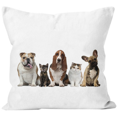3D fehér prémium párnahuzat háziállatok kutya corgi fehér párnahuzatok kanapé autó nappali dekor 40x40 45x45 átölelhető párnahuzatok