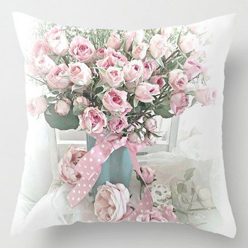 Пролетна калъфка за възглавница с цветни цветя Калъфки за възглавници с цветя Начало Декор Луксозни дизайнерски възглавници за двойно легло 45x45 Градински стол