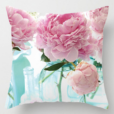 Pavasarinis spalvingas gėlių pagalvių užvalkalas Gėlėtas pagalvių užvalkalas Namų dekoras Prabangios dizainerio dvigulės lovos pagalvėlės 45x45 sodo kėdė