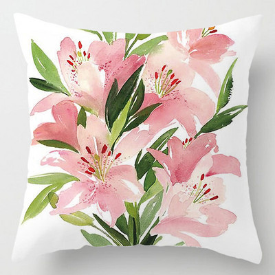 Pavasarinis spalvingas gėlių pagalvių užvalkalas Gėlėtas pagalvių užvalkalas Namų dekoras Prabangios dizainerio dvigulės lovos pagalvėlės 45x45 sodo kėdė