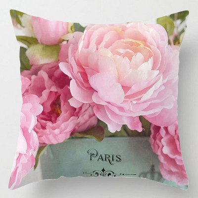 Pavasarinis spalvingas gėlių pagalvių užvalkalas Gėlėtas pagalvių užvalkalas Namų dekoras Prabangios dizainerio dvigulės lovos pagalvėlės 45x45 sodo kėdė