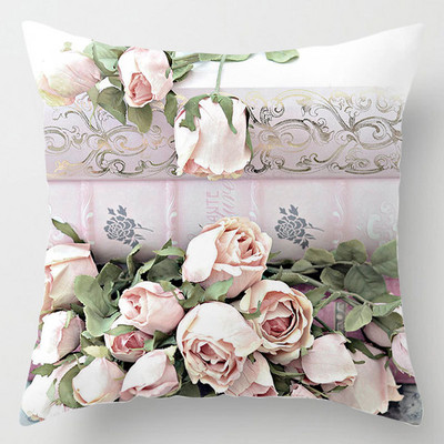 Pavasarinis spalvingas gėlių pagalvių užvalkalas Gėlėtas pagalvių užvalkalas Namų dekoras Prabangios dizainerio dvigulės lovos pagalvėlės 45x45 sodo kėdė