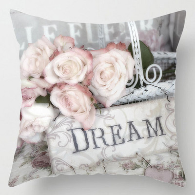 Pavasarinis spalvingas gėlių pagalvių užvalkalas Gėlėtas pagalvių užvalkalas Namų dekoras Prabangios dizainerio dvigulės lovos pagalvėlės 45x45 sodo kėdė