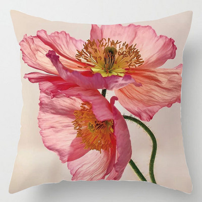 Pavasarinis spalvingas gėlių pagalvių užvalkalas Gėlėtas pagalvių užvalkalas Namų dekoras Prabangios dizainerio dvigulės lovos pagalvėlės 45x45 sodo kėdė